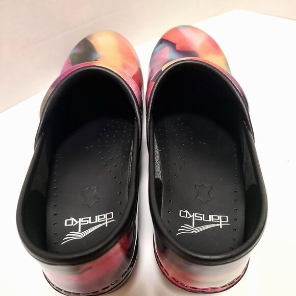 Dansko Professional Clog Patent Leather Size 38 US 7.5 8 Multicolor Workwear - Picture 10 of 10